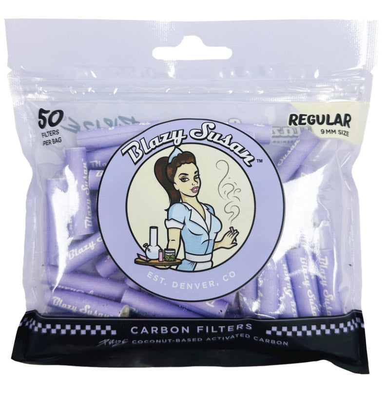 ACTIVATED CARBON FILTERS TIPS 9 MM REGULAR SIZE (50 CT)