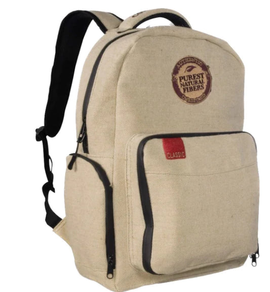 NATURAL ROLLING PAPERS X BURLAP BACKPACK- SMELL PROOF 6 LAYERS DESING