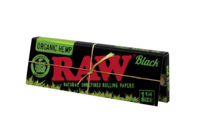 BLACK ORGANIC HEMP 1 1/4 SIZE