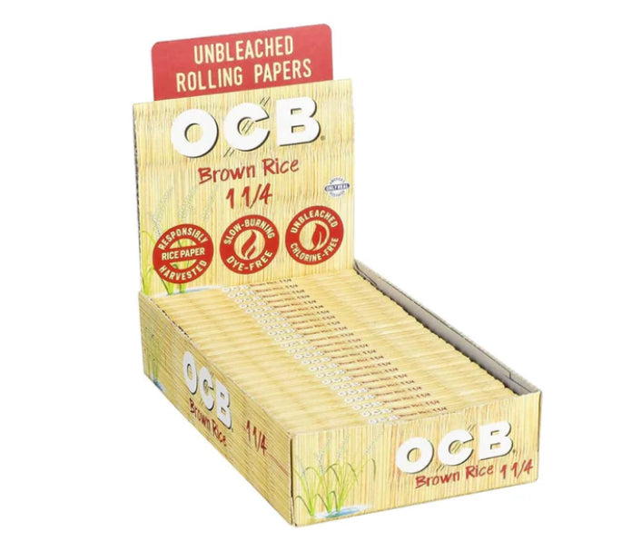 BROWN RICE  ROLLING PAPER 1 1/4 SIZE