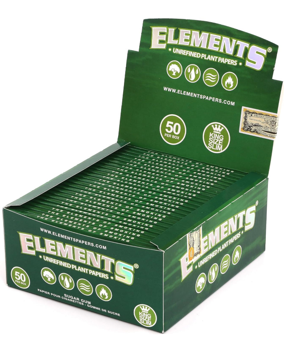 GREEN UNREFINED PLANT PAPERS KING SIZE