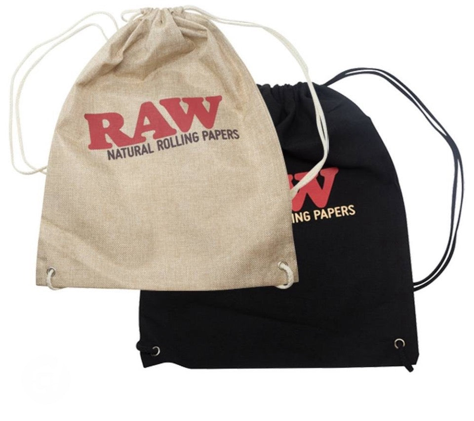 Black Or Tan Drawstring Bag