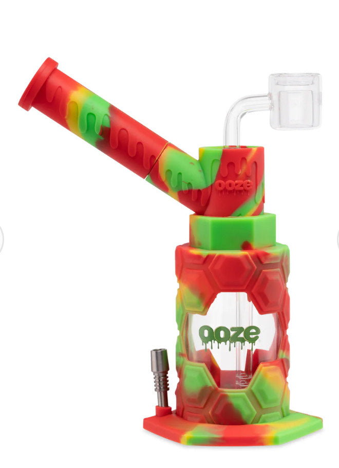 4 IN 1 MOJO SILICONE GLASS WATER PIPE & NECTAR COLLECTOR