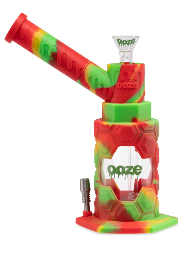 4 IN 1 MOJO SILICONE GLASS WATER PIPE & NECTAR COLLECTOR