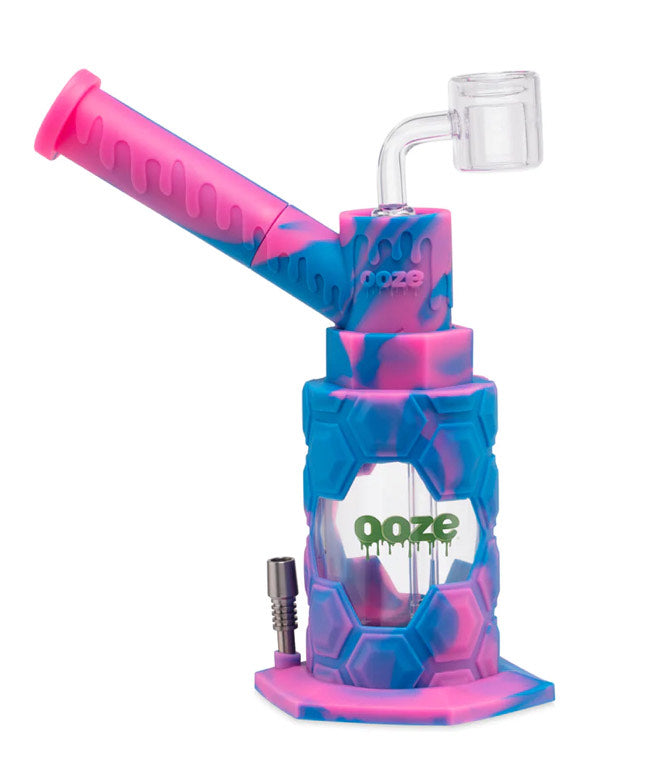 4 IN 1 MOJO SILICONE GLASS WATER PIPE & NECTAR COLLECTOR