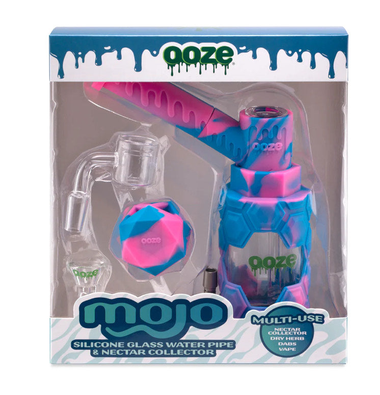 4 IN 1 MOJO SILICONE GLASS WATER PIPE & NECTAR COLLECTOR