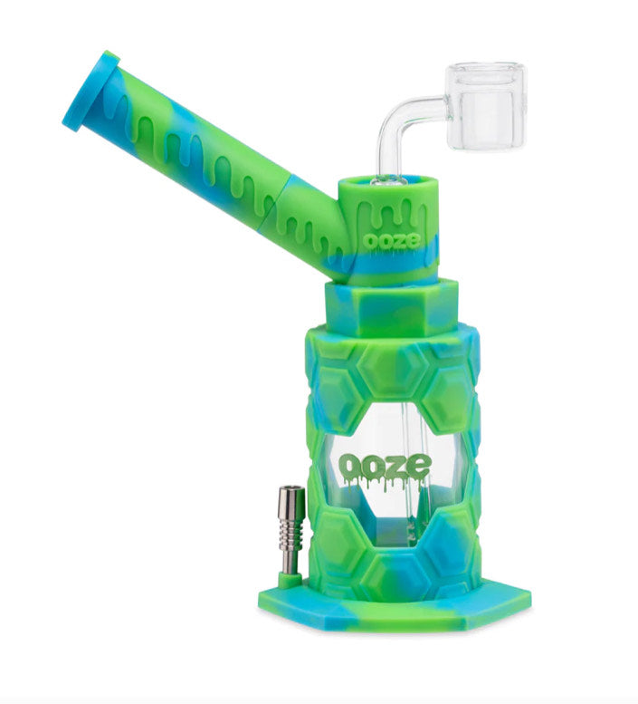 4 IN 1 MOJO SILICONE GLASS WATER PIPE & NECTAR COLLECTOR