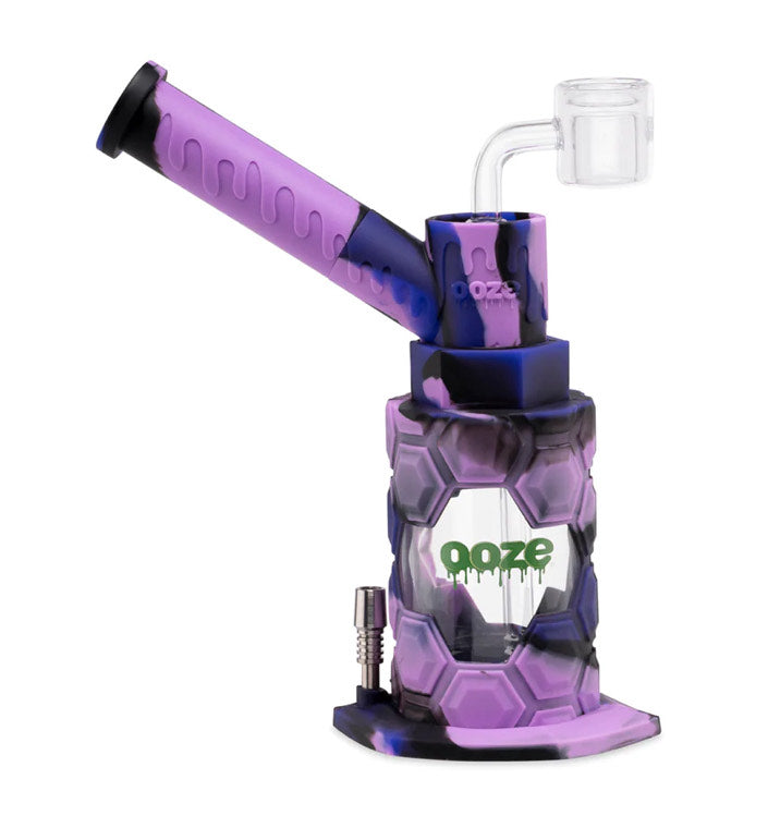 4 IN 1 MOJO SILICONE GLASS WATER PIPE & NECTAR COLLECTOR