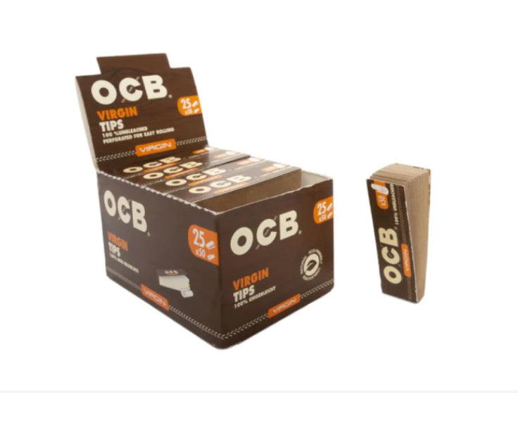 VIRGIN TIPS 100% UNGEBLEICHT 25 X 50