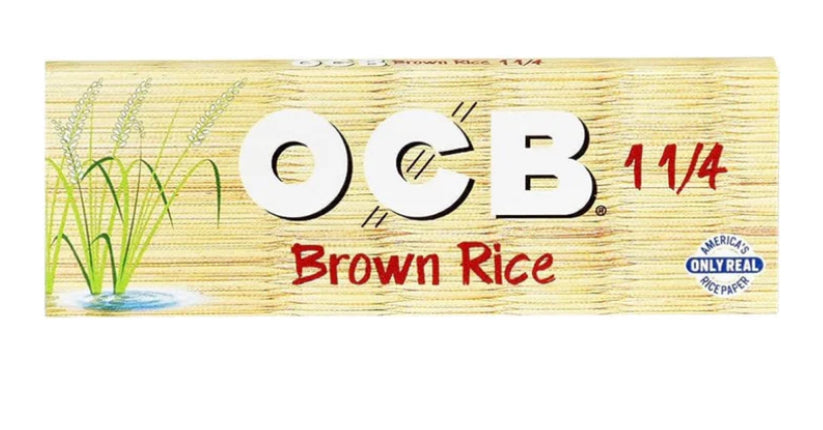 BROWN RICE  ROLLING PAPER 1 1/4 SIZE