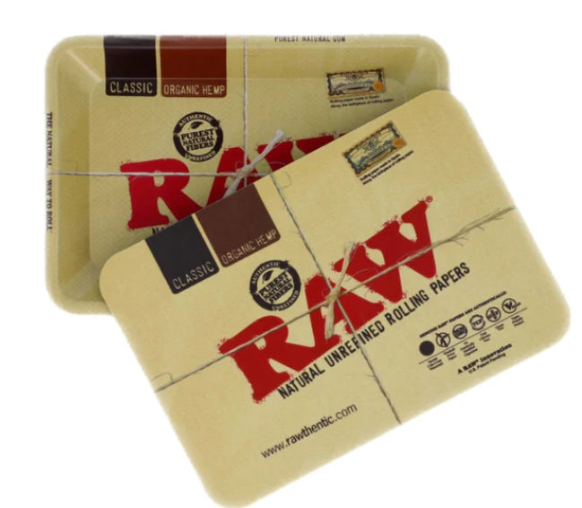 METAL ROLLING TRAY WITH MAGNETIC COVER 11 X 7"