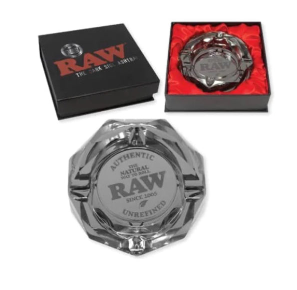 GLASS ASHTRAY DARK SIDE AND RAINBOW GLASS ASHTRAY