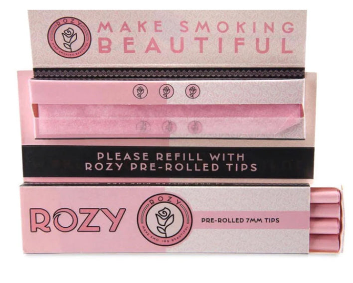 ROZY ROLLING PAPERS & PRE- ROLLER TIPS KING SIZE