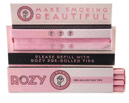 ROZY ROLLING PAPERS & PRE- ROLLER TIPS KING SIZE
