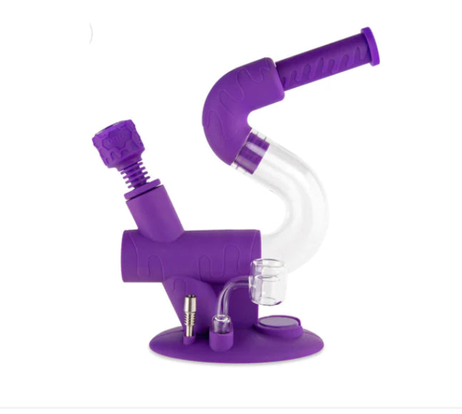 SWERVE SILICONE WATER PIPE, DAB RING, DAB STRAW
