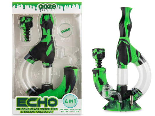 Echo  Silicone Glass Water Pipe & Néctar Collector