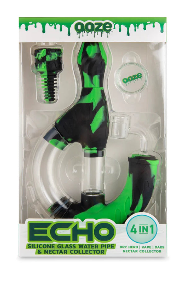 Echo  Silicone Glass Water Pipe & Néctar Collector