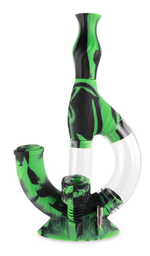 Echo  Silicone Glass Water Pipe & Néctar Collector