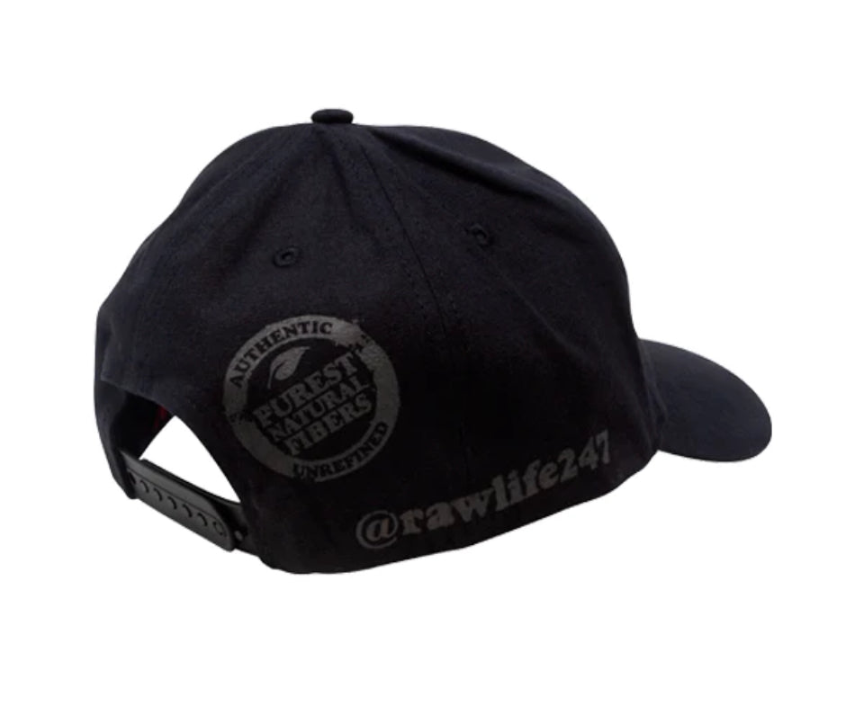 Authentic Poker Hat Black On Black Snap Back Hat