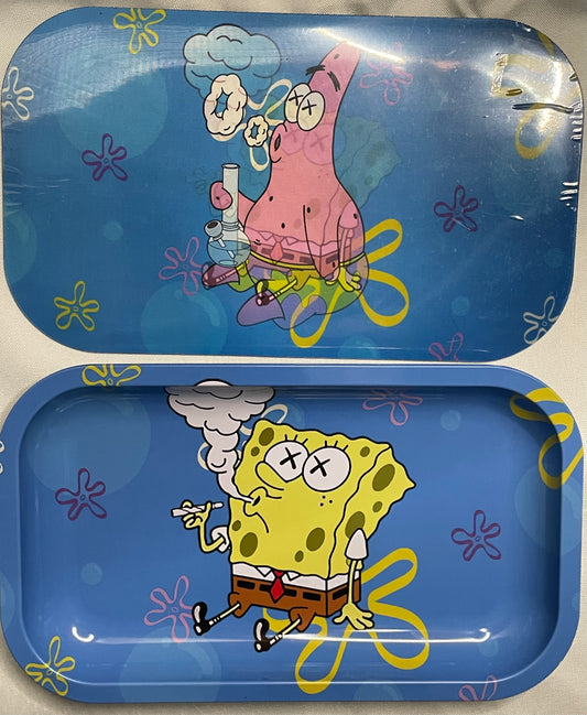 SPONGEBOB METAL TRAY WITH MAGNETIC 3D COVER 7X11'